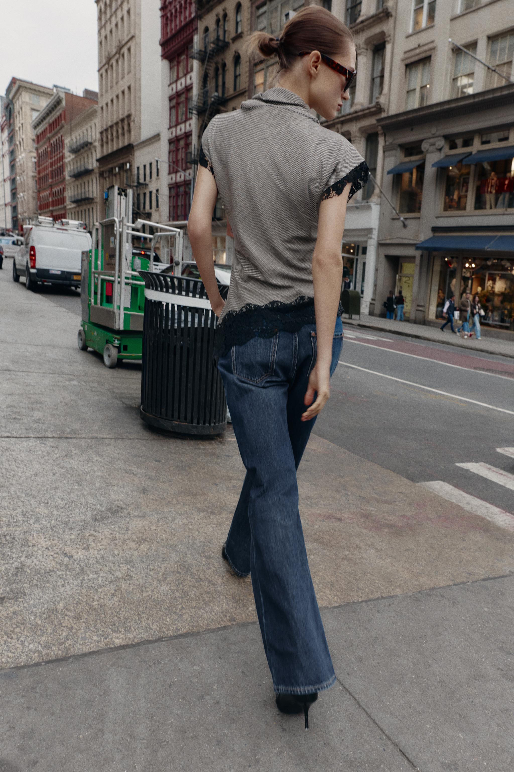 HOUNDSTOOTH LACE TOP